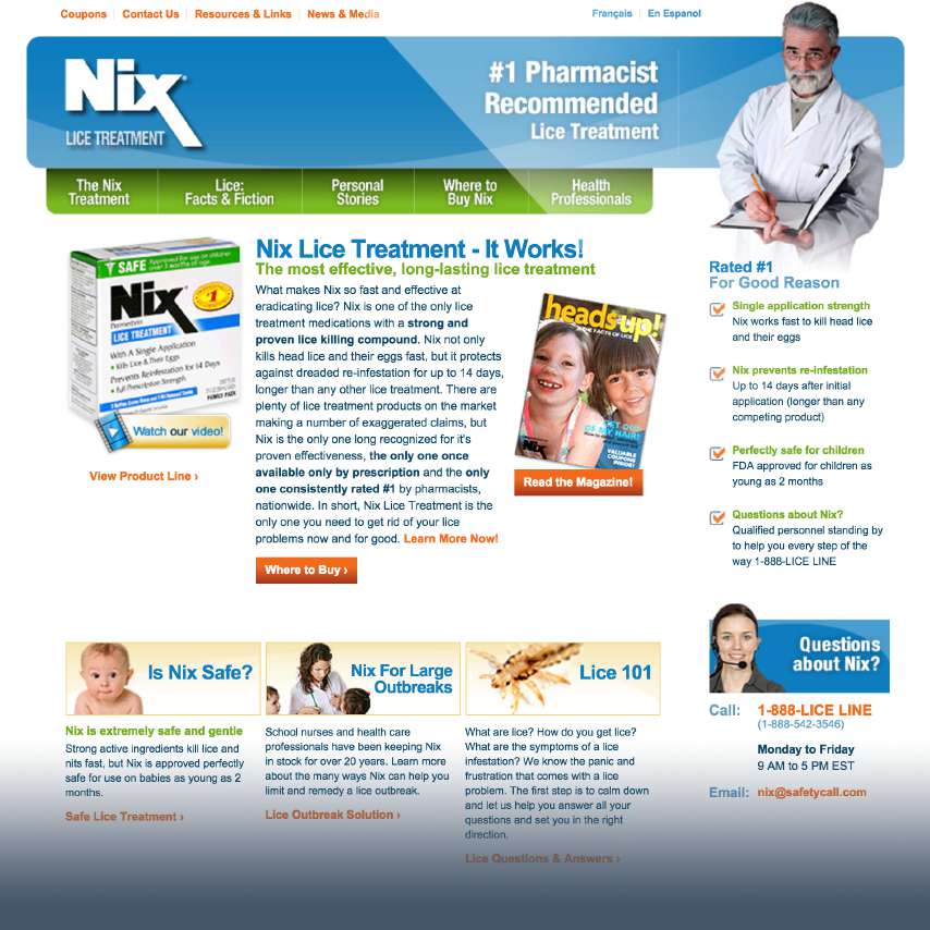 Nix Lice Website